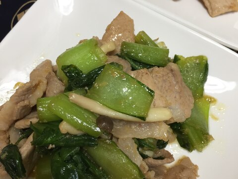 豚薄切り肉と青梗菜の甘辛生姜炒め